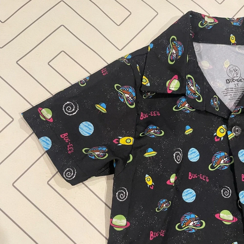 Bucee's Space Pattern Button Down - Picture 3 of 8